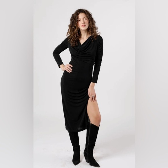 NwT Band of the Free Slinky Black Annabelle Whimsigoth Witchy Party Dress Size M - Picture 6 of 11